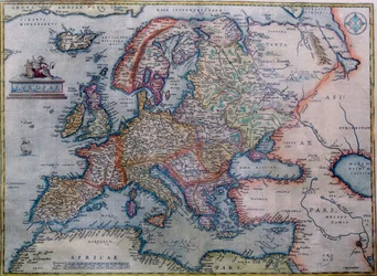 Mapa de Europa de Abraham Ortelius