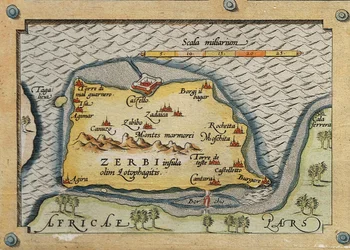 (Detalle) de Zerbi del Mapa de las Islas del Mediterráneo