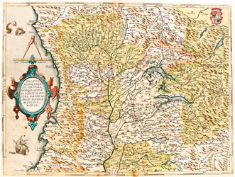 Ducatus Mediolanensis, Finitimarumq Regionu Descriptio Auctore Iooanne Georgio Septala Mediolanense Mapa geográfico del Ducado de Milán de 