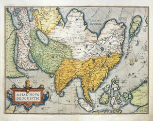 Mapa de Asia, de Theatrum Orbis Terrarum por Abraham Ortelius