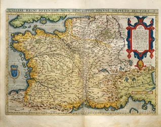 Mapa de Francia, del Theatrum Orbis Terrarum