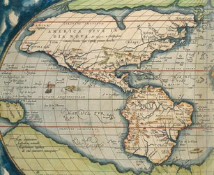 Mapa del mundo del Theatrum Orbis Terrarum de Abraham Ortelius