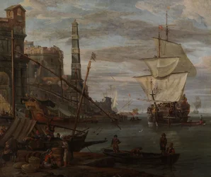 Escena portuaria