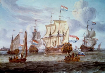 La fragata Pedro y Pablo en el puerto de Ámsterdam Siglo XVII Ámsterdam. Museo de Historia Marina