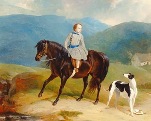 El Maestro Edward Coutts Marjoriebanks en su Pony, c.1851