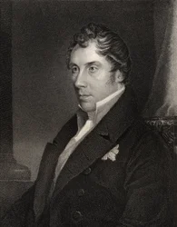 George Hamilton Gordon, grabado por Thomas Woolnoth (1785-1857) de 