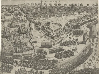 Llegada del Duque de Anjou a Amberes y Recepción del Príncipe de Orange, 1582