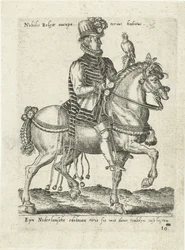 Noble holandés a caballo cetrería