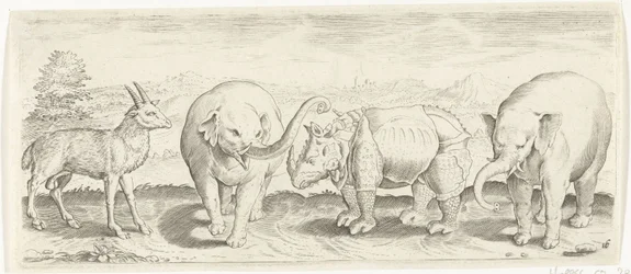 Gacela, elefante y rinoceronte Animales (título de la serie)