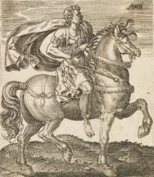 Un Vitellius de Doce Césares a caballo, c. 1565-1587