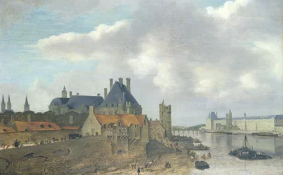 Hotel de Nevers y el Palacio del Louvre, 1637