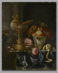 Bodegón de banquete con Copa Nautilus