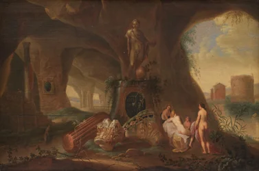 Ninfas en una gruta