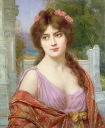 Chica con traje de romana