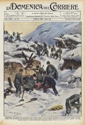 En Bolognola, en los Apeninos de las Marcas, una enorme avalancha de nieve sepultó literalmente una parte del pueblo