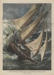 Emocionante naufragio de un barco italiano en las costas de Córcega, y pérdida de dos grumetes