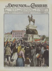 Los Estados balcánicos en armas contra Turquía, incitaciones y demostraciones alrededor de la estatua