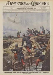 Guerra modernísima, avión alemán derribado en las trincheras francesas, cerca de Soissons
