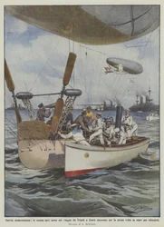 Guerra modernísima, nuestras naves aéreas en el viaje de Trípoli a Zuara anclan por primera vez