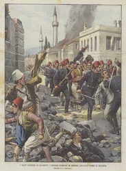 Los graves disturbios en Salónica, los búlgaros siembran el terror lanzando bombas de dinamita