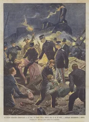 El grave desastre ferroviario a 12 km de Roma en la noche del 12 al 13, los soberanos socorren a los heridos