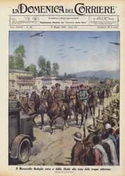 El Mariscal Badoglio entra en Addis Abeba a la cabeza de las tropas victoriosas