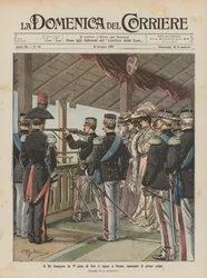 El Rey inaugura la quinta competición de tiro al blanco en Roma, disparando el primer tiro