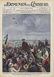 La llegada triunfal de los aviadores italianos, encabezados por el ministro Italo Balbo, a Porto Natal