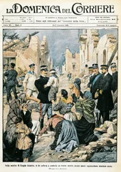 Italia, Milán, visita del Rey de Italia a Reggio Calabria