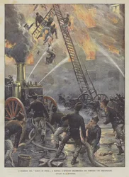 El incendio del Banco de Piedad en Nápoles, el episodio dramático de los bomberos que caen