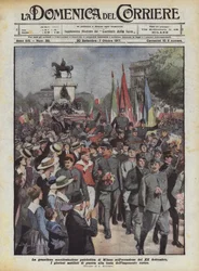 La grandiosa manifestación patriótica de Milán con motivo del XX de septiembre