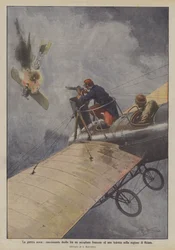 La guerra aérea, emocionante duelo entre un avión francés y uno alemán en la región de Reims