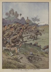 La guerra en Flandes belga, un brillante ataque de un regimiento escocés