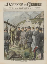 La primera partida de caza del Rey al íbice, en Noasca (Alto Piamonte)