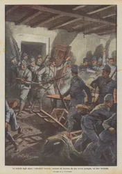 Las audacias de los alpinos, exploradores austriacos capturados por sorpresa por una patrulla nuestra, en su territorio