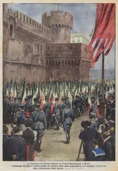 Las banderas de guerra depositadas en Castel Sant