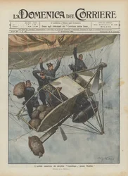 La horrible catástrofe del dirigible République cerca de Moulins