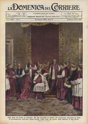 En la Sala del Trono en el Vaticano