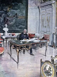 Presidente de la República Francesa Félix Faure en 1899 (Ilustración de Achille Beltrame)