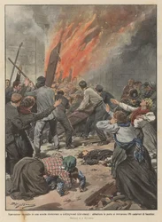 Espantoso incendio en una escuela primaria en Collingwood (Cleveland), derribadas las puertas