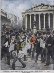 El día después de la muerte del Rey Eduardo VII. Ilustración de Achille Beltrame. Mayo de 1910.