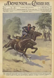 Entre las tareas de la nueva policía montada de Nueva York está también la de socorrer a los jinetes...