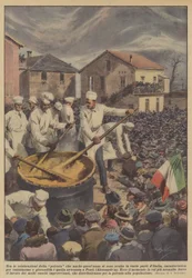 Entre las celebraciones de la polenta que también este año se llevaron a cabo en varias partes de Italia