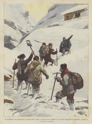 Un destacamento de carabineros bloqueado por la nieve y salvado por el párroco y algunos valientes de Boissano (Albenga)