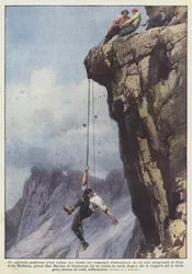 Un alpinista de Padua descendió, con la ayuda de sus compañeros de ascensión, de un alto precipicio