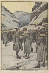 Una ceremonia entre las nieves, la entrega de dos medallas de plata al valor