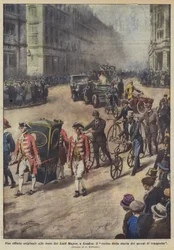 Un desfile original en las fiestas del Lord Mayor en Londres, el cortejo de la historia de los medios de transporte