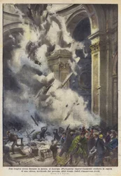 Una escena trágica durante la misa