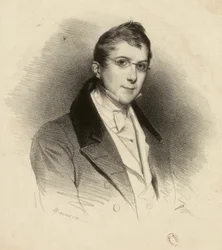 Retrato de un joven desconocido con gafas