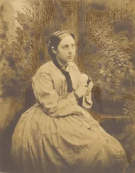 [Retrato al aire libre de una joven, probablemente Cécile Devéria]